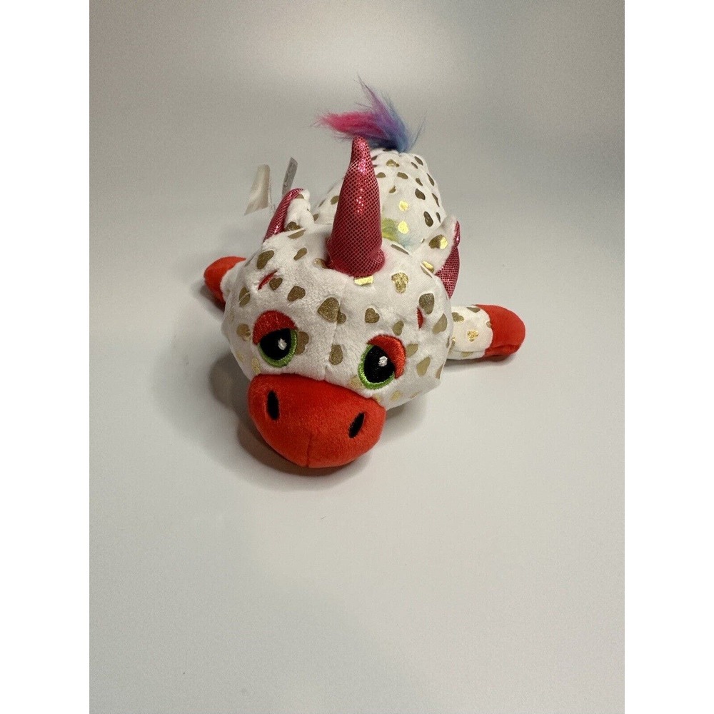 Cutetitos Unicornitos 2021 White With Gold Hearts Red Accents No Blanket Clean